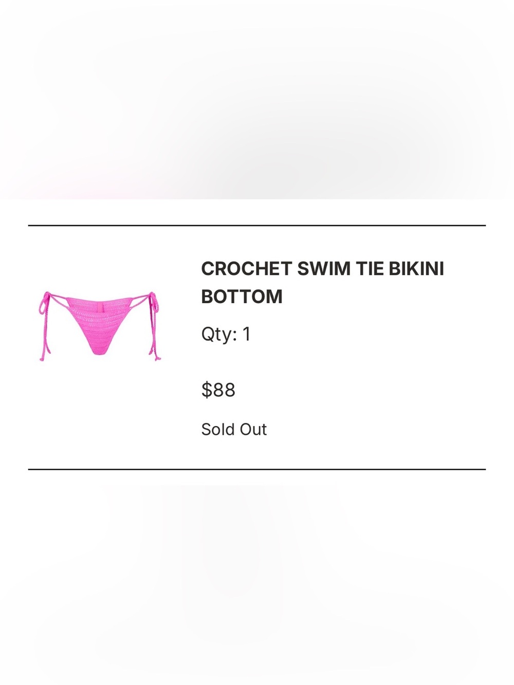 SKIMS Crochet Tie-Side Bikini Bottom - Bright Pink